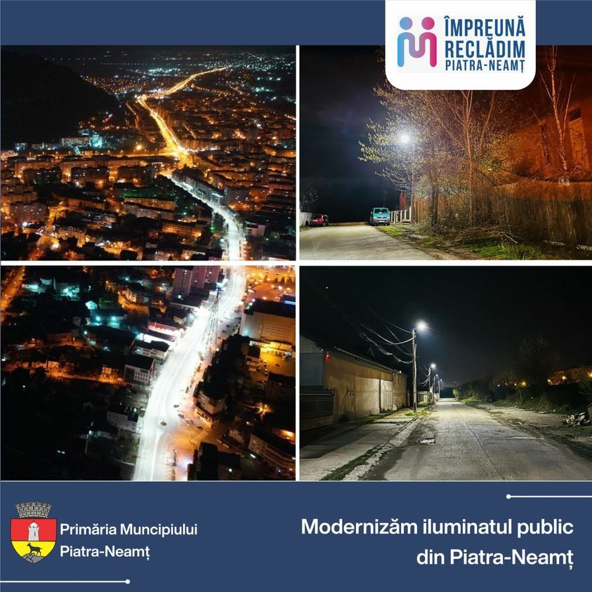 Iluminat public modern în tot orașul